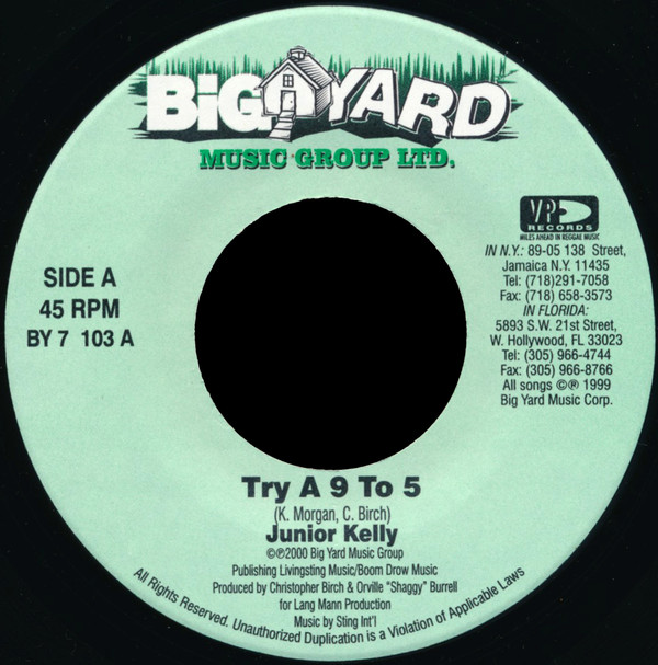 Junior Kelly - Try A 9 To 5 (7") (Very Good Plus (VG+))