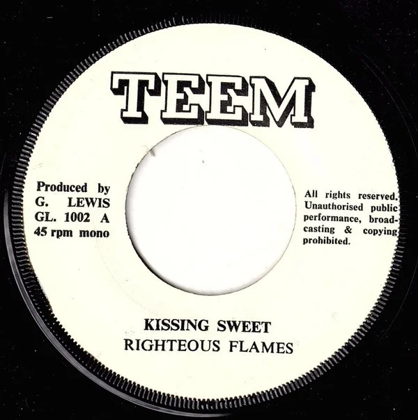 The Righteous Flames / Jah Lloyd - Kissing Sweet / Love Song (7", Mono) (Very Good Plus (VG+))
