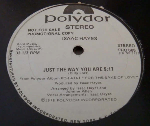 Isaac Hayes - Just The Way You Are (12", Single, Promo) (Near Mint (NM or M-))