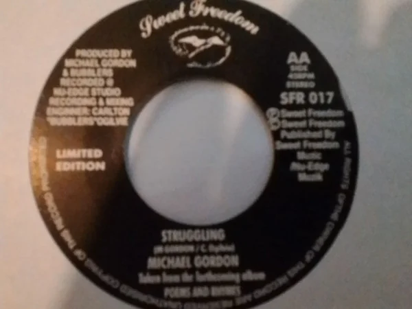 Michael Gordon (4) - Struggling  (7", Ltd) (Very Good Plus (VG+))