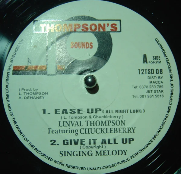 Linval Thompson Featuring Chuckleberry - Ease Up (All Night Long) (12") (Very Good Plus (VG+))